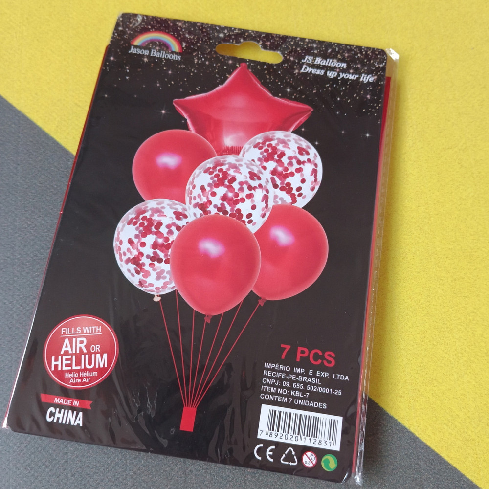 Набор воздушных шаров красный 7шт. Киев - изображение 1