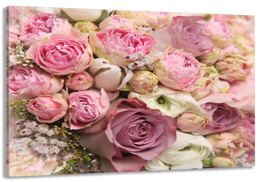 Картина полотно у вітальню / спальню     Рожеві троянди      MLP_246 ( 60х30см ) 70x140 см Київ - фото 1