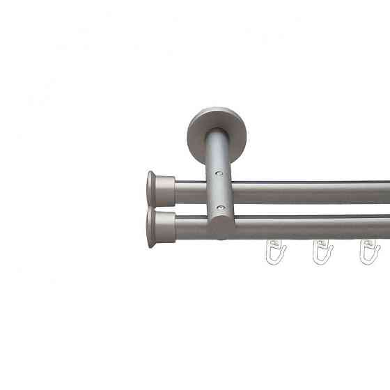 Карниз Orvit Дуо металевий дворядний реверсивний профільна труба  Сатин 19\19 мм 300 см (6300820) Львов