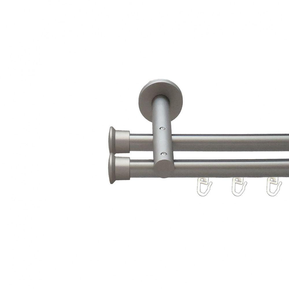 Карниз Orvit Дуо металевий дворядний реверсивний профільна труба  Сатин 19\19 мм 300 см (6300820) Львів - фото 1