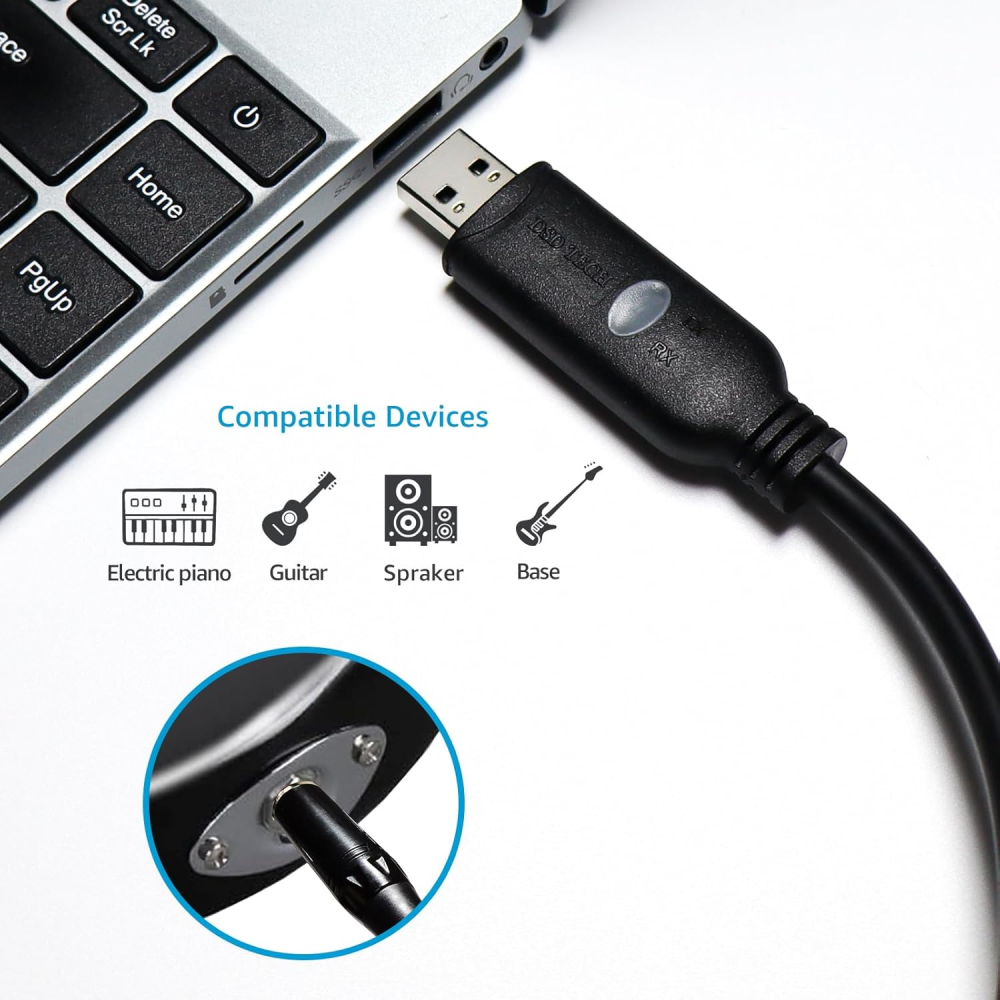 Аудіокабель DSD TECH SH-AU20B USB - 6,35 мм Луцьк - фото 3