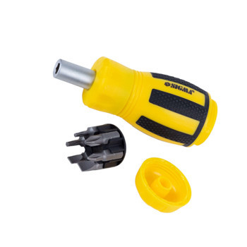 Отвертка с битами 6 шт CrV трещоточная MINI (блистер) Мукачево - изображение 5