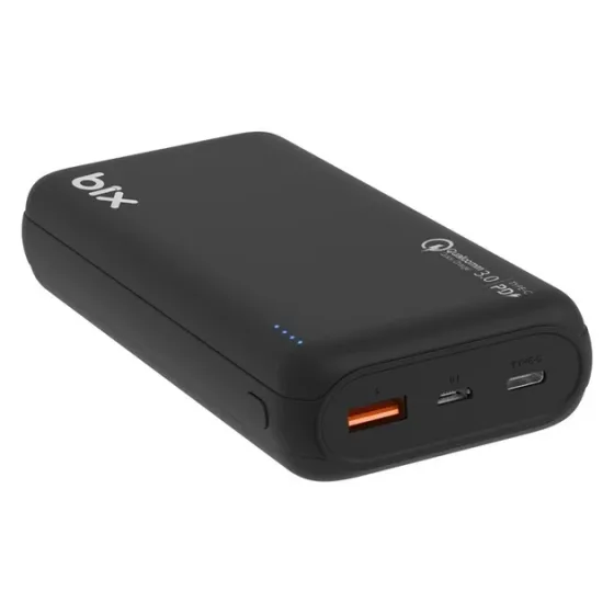 Внешний аккумулятор повербанк power bank Bix PB20-QPD 20000 mAh | 3A, 18W, PD/QC3.0, 1xUSB, Type-C, micro-USB| black Одесса