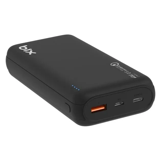 Зовнішній акумулятор повербанк power bank Bix PB20-QPD 20000 mAh | 3A, 18W, PD/QC3.0, 1xUSB, Type-C, micro-USB|black Одеса - фото 5