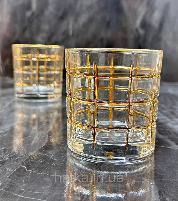 Набір склянок OLens "Крепість" 270 мл 6 шт. прозорий із золотом для дому та ресторанів 102-822 Київ - фото 4