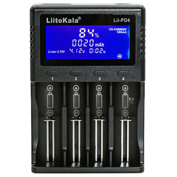 Зарядний пристрій LiitoKala Lii-PD4, 4x(LiOn/LiFePO4/NiMH/NiCd), display (Lii-PD4) Киев - изображение 1