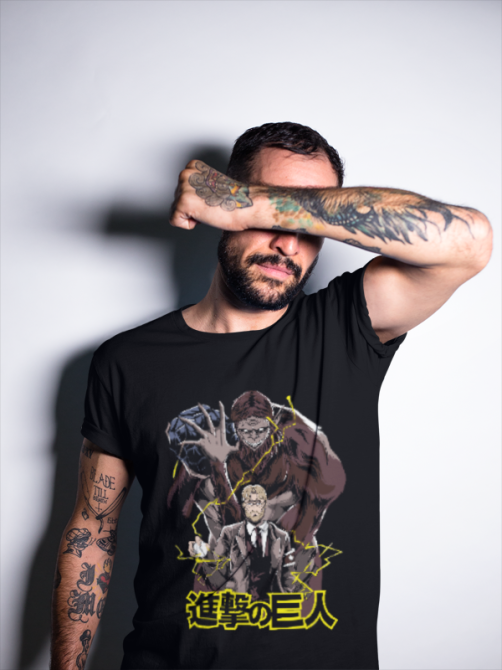 Футболка чоловіча з аніме принтом Атака титанів оверсайз (S/M/L) Чорний AnimeJ0775 Дніпро - фото 10