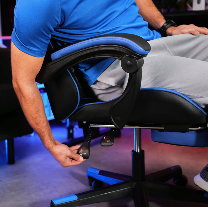 Кресло геймерское профессиональное Ragazo синее компьютерное игровое офисное Лучшее компьютерное кресло Киев - изображение 8