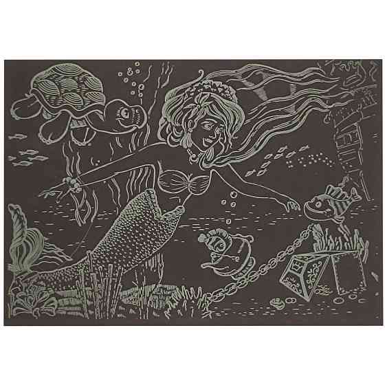 Гравюра А5 "Русалонька" ГрА5з-1 економ варіант у пакеті 21 х 14,8 см Вінниця