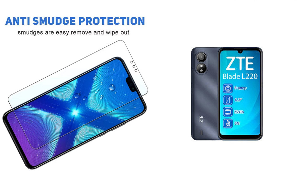 Захисне скло NeoGlass для ZTE Blade L220 – надпрозоре та стійке Київ - фото 3
