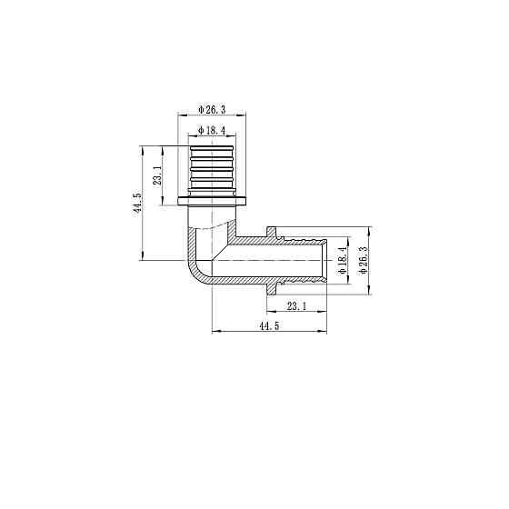 Уголок равнопроходной 90 Koer KA.L20 - 20(2.8mm) x 20(2.8mm) (KR4872) Киев