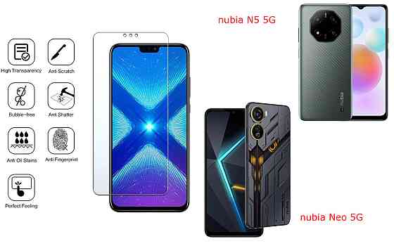 Защитное стекло NeoGlass для nubia N5 5G, nubia Neo 5G – ультрапрозрачное и устойчивое Киев