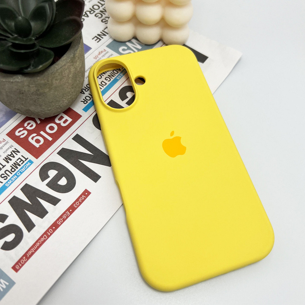 Чохол Silicone для Apple iPhone 16, Жовтий Київ - фото 3