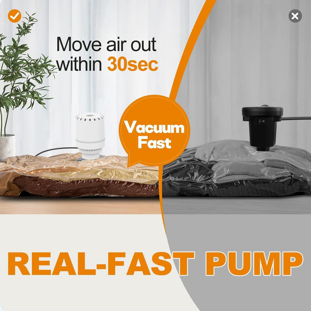 Вакуумные пакеты VMstr W309-12C Белый 12 шт (4 S/4 M/4 L) с электрическим насосом, герметичные мешки для Киев - изображение 2