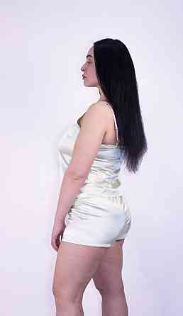 Пижама женская атласная Молочный XS Харьков