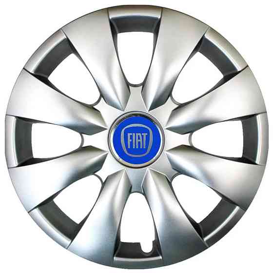 Автомобільні модельні ковпаки R15 Fiat (синій) 316 4шт, SJS, сріблясті Вінниця