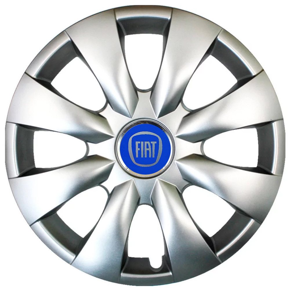 Автомобільні модельні ковпаки R15 Fiat (синій) 316 4шт, SJS, сріблясті Вінниця - фото 1