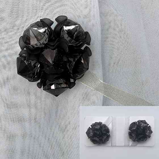 Магніти для штор і гардин Квітка набір 2 шт Чорний (81-310) Київ