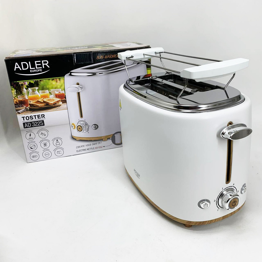 Тостер компактний, Тостер для смаження хліба, Тостер хороший в подарунок з лотком для крихт AM-59 Львів - фото 8