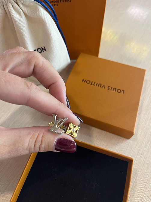 Луї Віттон сережки / Louis Vuitton подвійні сережки Одеса - фото 2