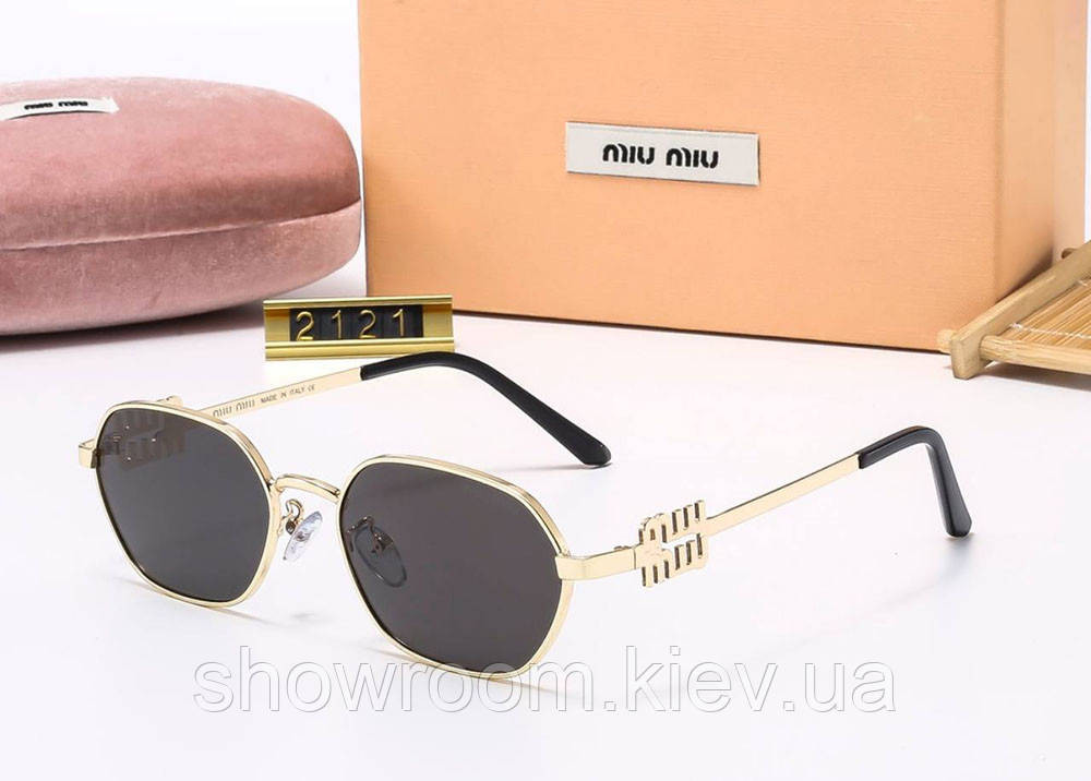 Женские солнцезащитные очки Miu (2121) grey Киев - изображение 2