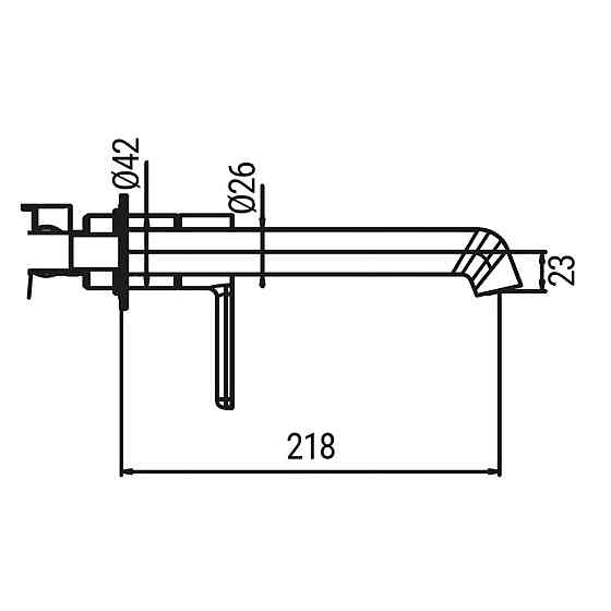 Змішувач для умивальника вбудований Koer KB-16029-01 Колір хром (KR5480) Київ