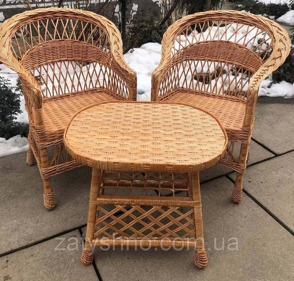 Меблі плетені з лози з журнальним столом Київ - фото 4