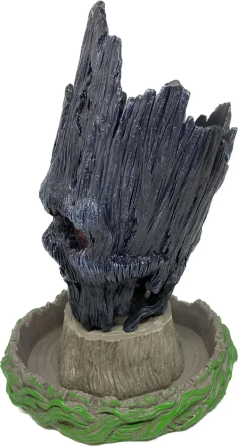 Горшочек для цветов и канцелярии Грут Groot G10 Черный череп + подставка пень Винница