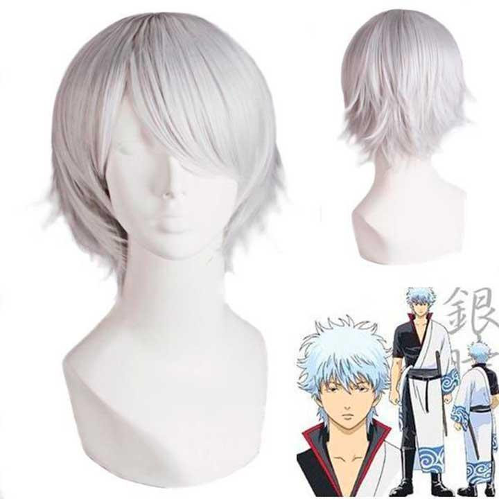 Перука чоловіча косплей аніме "Gintama" - Сірий Вінниця - фото 3