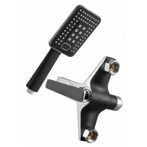 Смеситель для ванны с душевым гарнитуром Frap H57 F3257 черный/хром Киев - изображение 2