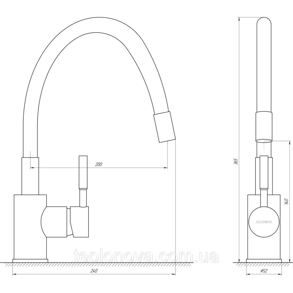 Смеситель для кухни Globus Lux LAZER GLLR-0203SW Черновцы - изображение 4