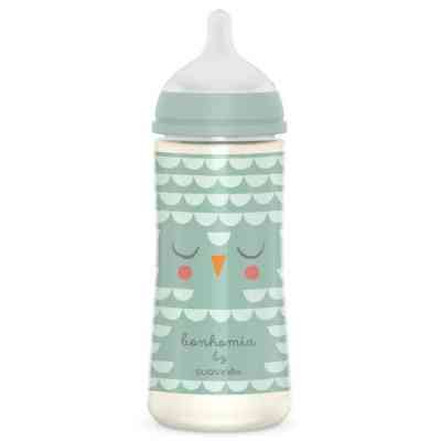 Пляшечка для годування Suavinex Bonhomia, повільний потік, 360 мл, зелена (307838) Вінниця
