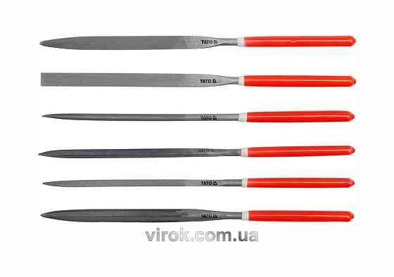 Надфілі YATO : L= 160/75 мм, b= 4 мм. Набір 6 шт. [25/100] Одеса