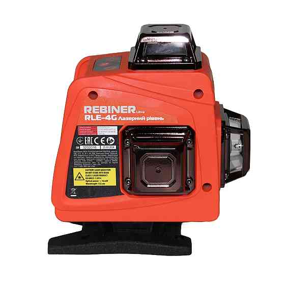 Лазерний рівень 16 променів Rebiner RLE-4G зелений діод (4000 мА / год), гарантія 36 міс Львів