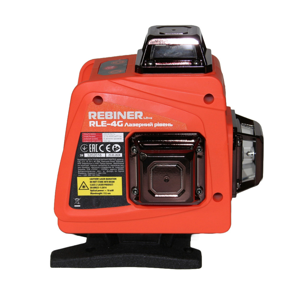 Лазерний рівень 16 променів Rebiner RLE-4G зелений діод (4000 мА / год), гарантія 36 міс Львів - фото 3