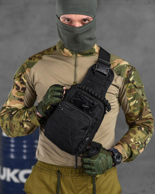 Тактическая сумка нагрудная paracord black МС8539 Одесса - изображение 1