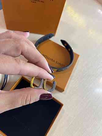 Луї Віттон сережки / Louis Vuitton сережки в позолоті Одеса