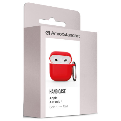 Чохол для навушників Armorstandart Hang Case для Apple AirPods 4 Red (ARM81293) Вінниця - фото 3