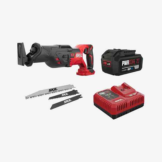 Пила сабельная аккумуляторная бесщеточная, SKIL 3480 CB XP + аккумулятор 4,0 Ah + зарядное устройство SW1E3480CB+BC1E3111AA Одесса