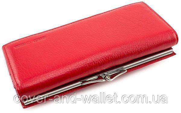 Великий жіночий гаманець з натуральної шкіри червоного кольору Marco Coverna Київ - фото 4