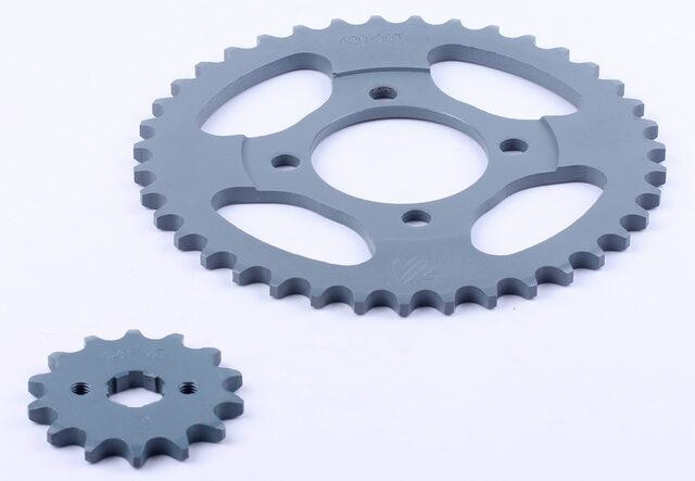 Зірка, к-т 2 шт.: задня + передня 39Т/14Т - 420Н мопед Дельта Мукачево - фото 1