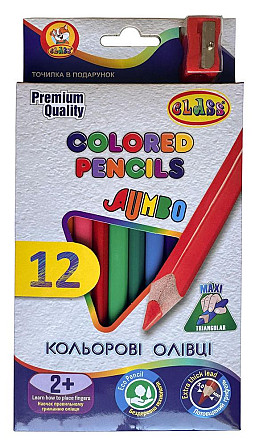 Олівці кольорові 12 кол. 