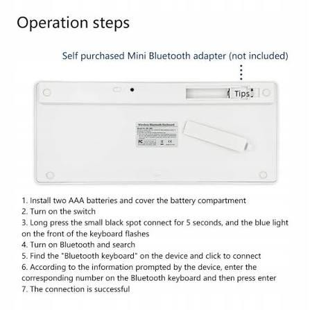 Бездротова Bluetooth-клавіатура KEYBOARD X5: ультратонка ультракомпактна клавіатура для ПК, планшета, ТВ Одеса - фото 7