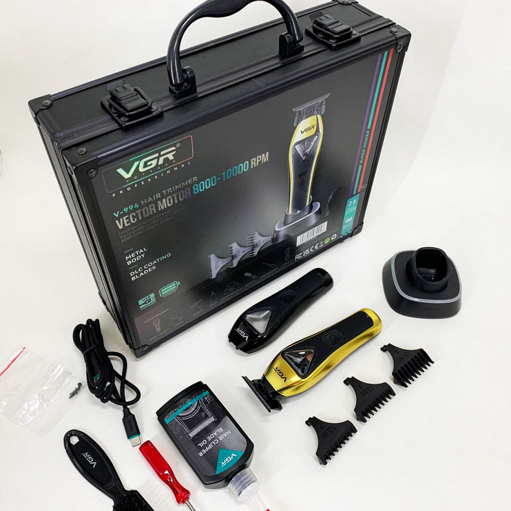 Машинка для стрижки волосся і потилиці VGR V-994, Професійна машинка для стрижки волосся з насадками YP-87 Івано-Франківськ - фото 6