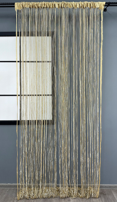 Шторы-нити Rovi Premium с люрексом Золотистый 300х300см 1 шт (61-113) Киев - изображение 2