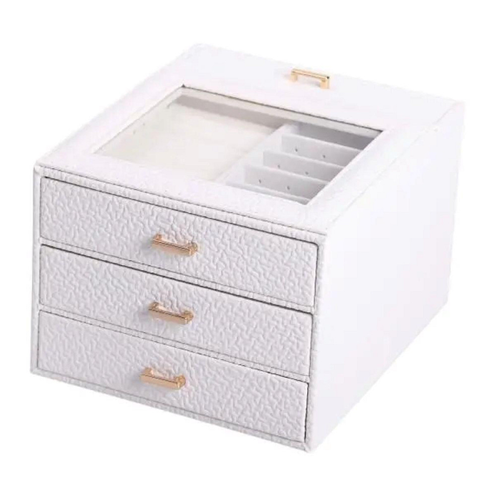 Шкатулка для прикрас з еко-шкіри, 3 яруси Київ - фото 8