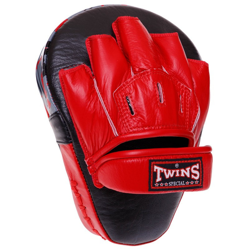 Лапа вигнута для боксу та єдиноборств TWINS FPML10-43 чорний-червоний Київ - фото 2