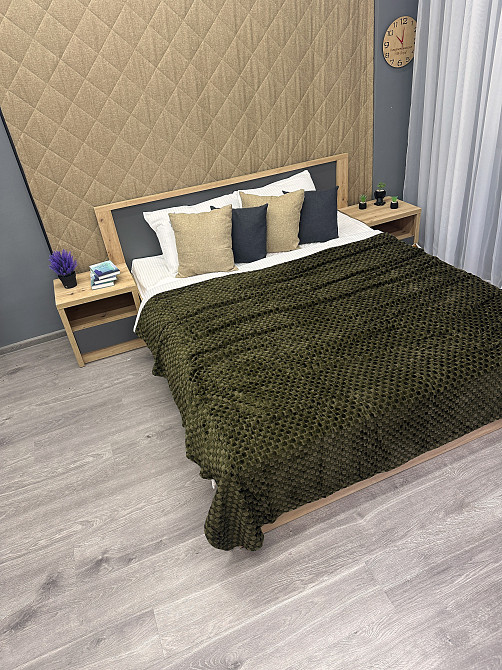 Плед-покривало Шахи 200х210 см (+-5см) Хакі (87-037) Київ - фото 4