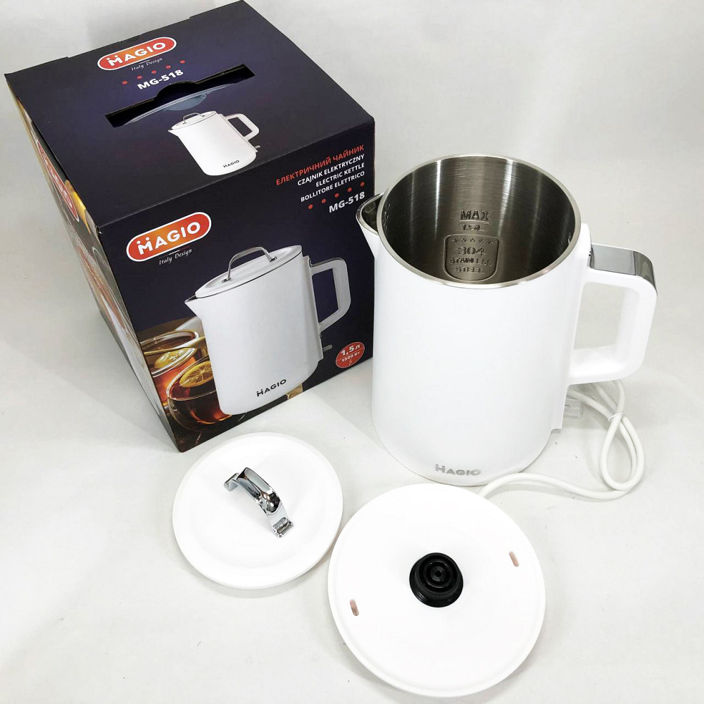 Стильный электрический чайник MAGIO MG-518 1, 5 л 1500Вт, Бытовой чайник для кухни PE-28 Львов - изображение 5