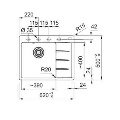 Мийка кухонна Franke Centro CNG 611-62 TL (114.0699.242) Вінниця